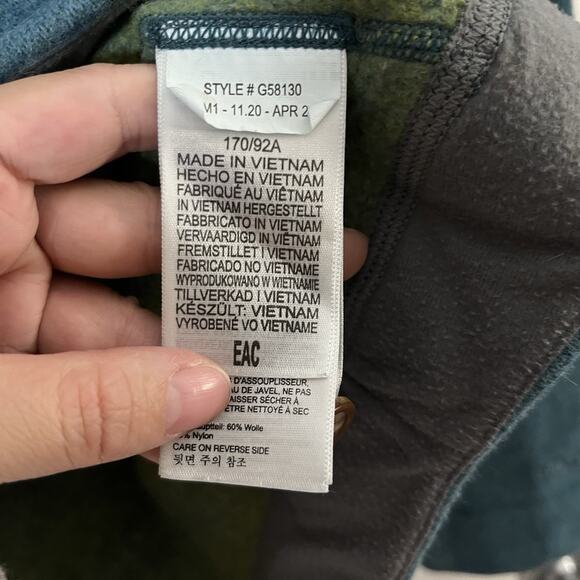 Marmot Pullover Sweater Womens Size L Green Wool Blend Warm Mock Neck - Picture 6 of 9